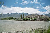 Ladakh - Stakna Gompa built on a mountain spur 